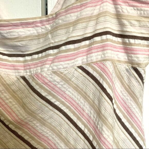 GUESS Diagonal Stripe Strappy Midi Summer Dress Womens Medium - Picture 4 of 16